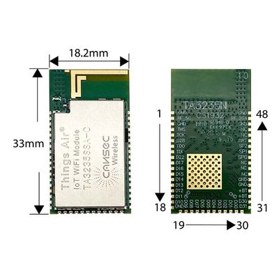 módulo TA3235SA-C del módulo CC3235 5Ghz Wifi de 16.5dBm 1uA IoT Wifi