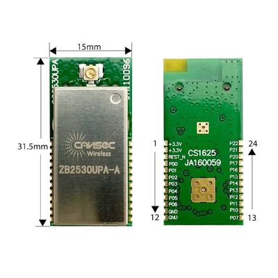 Módulo Zigbee CC2530 ZB2530UPA-A del Ti de la antena del PWB con el amplificador de potencia