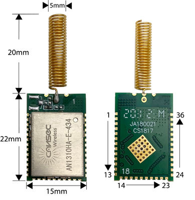 módulo inalámbrico del Ti del RF Soc del módulo de 13dBm 1uA Cc1310 Lora 868mhz